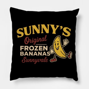 Sunny’s Frozen Bananas – Retro Banana Stand Parody Pillow