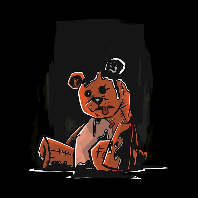 Sad teddy bear by rueckemashirt