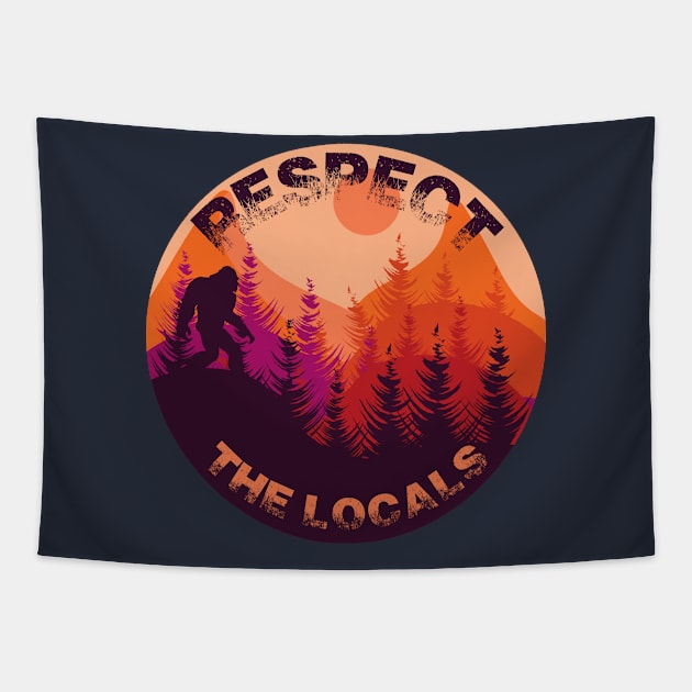 Respect The Locals Red Tapestry by capesandrollerskates 