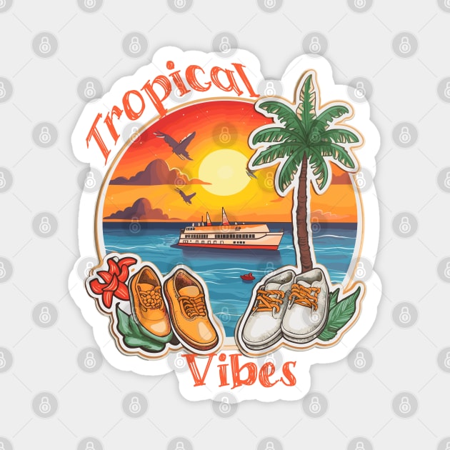 Tropical Vibes Magnet by WarFX Designs