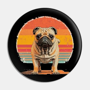 Pug vintage style Pin