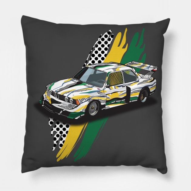 BMW art car Pillow by Limey_57