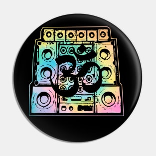 Psy Goa Psytrance Techno Rave Soundsystem Pin