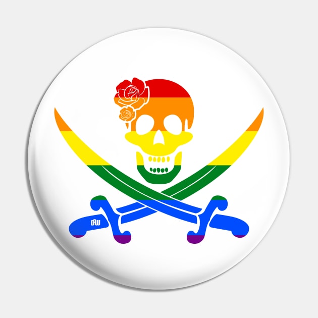 LGBTQIA+ Pride Jolley Roger Pin by Daniela A. Wolfe Designs