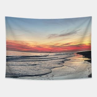 Swirls of pink sunset Tapestry