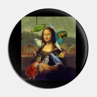 mona lisa - mother of parrots Pin