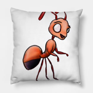 Cute Ant Drawing Pillow