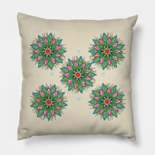 Joyful Floral Mandala Edition 1 Pillow