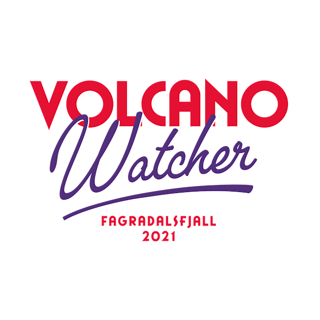 Fagradalsfjall Volcano Fan Iceland Fan by BlueTodyArt