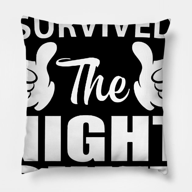 This Nurse Survived The Night Shift Pillow by Namio