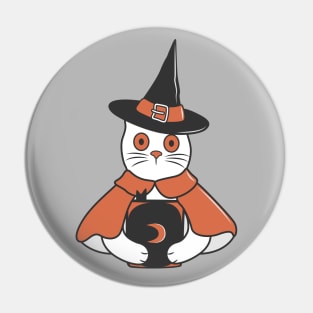 Cat Spell Master on Halloween Pin