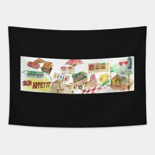 French food Market Tapestry