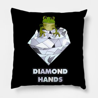 Diamond Hands Frog Pillow