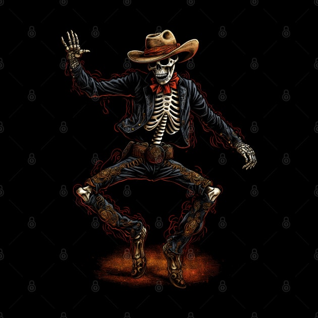 Dancing Skeleton Cowboy by Trippycollage