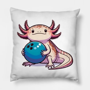 Bowling axolotl Pillow