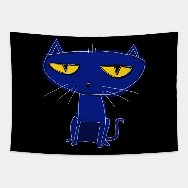 sad cat Tapestry by ThomaeArt