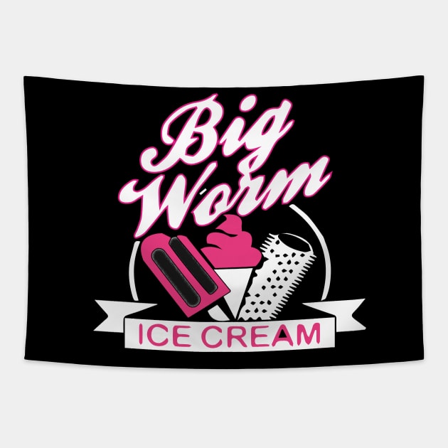 BIG WORM ICE CREAM T-Shirt Tapestry by paynow24