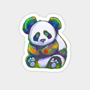 Technicolor Panda Magnet