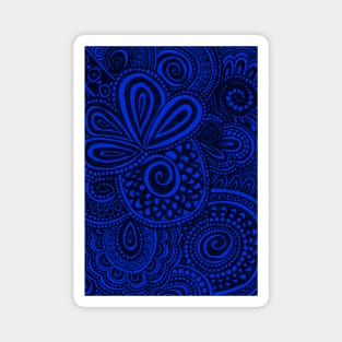 Cobalt Pina Swirls Magnet