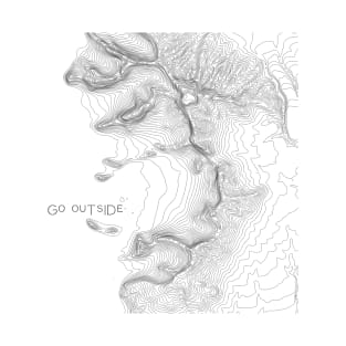 Topographic map, go outside T-Shirt