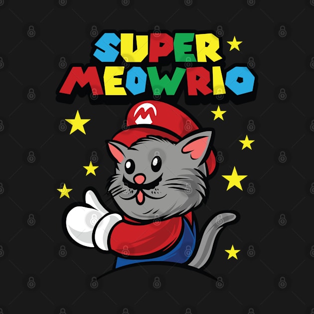 Halloween cat costume super meowrio by Planet of Tees