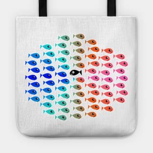 BE DIFFERENT BLACK FISH Tote