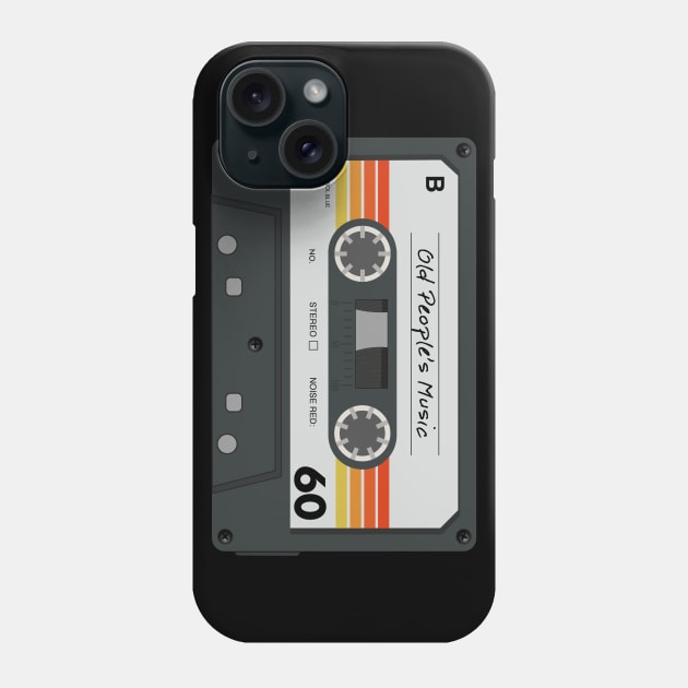 Old People's Music: Retro Audio Cassette Tape (Orange) Phone Case by Petrol_Blue