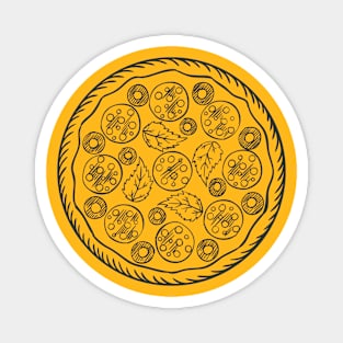 Fresh Italian Pizza Sketch Magnet