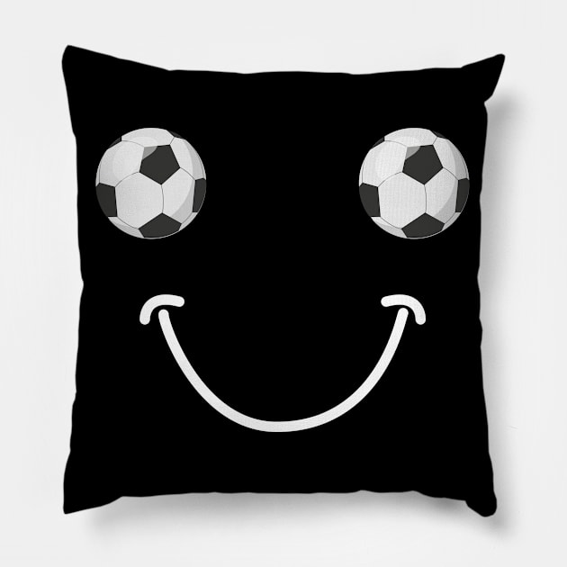 Soccer Happy Face Pillow by Kudostees