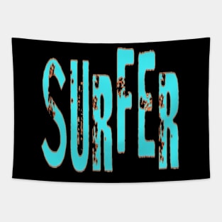 Surfer, Hello Summer Vintage Funny Surfer Riding Surf Surfing Lover Gifts Tapestry