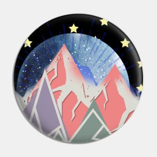 The mountains are my life - nighttime Pin