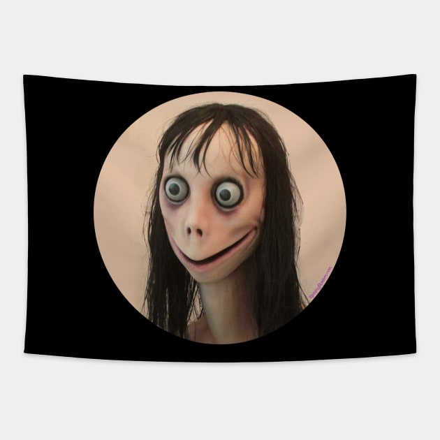 Momo Challenge - ahhhhhhhh Tapestry by RainingSpiders