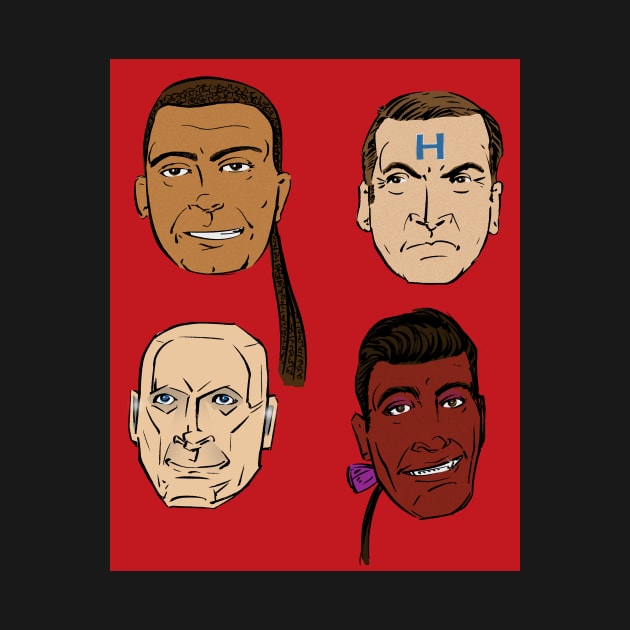 Red Dwarf Crew by FlyingVampireFrogs