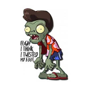 Funny zombie thinks he twisted his foot T-Shirt