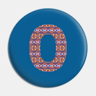 Monogram Letter O- geometric pattern Pin