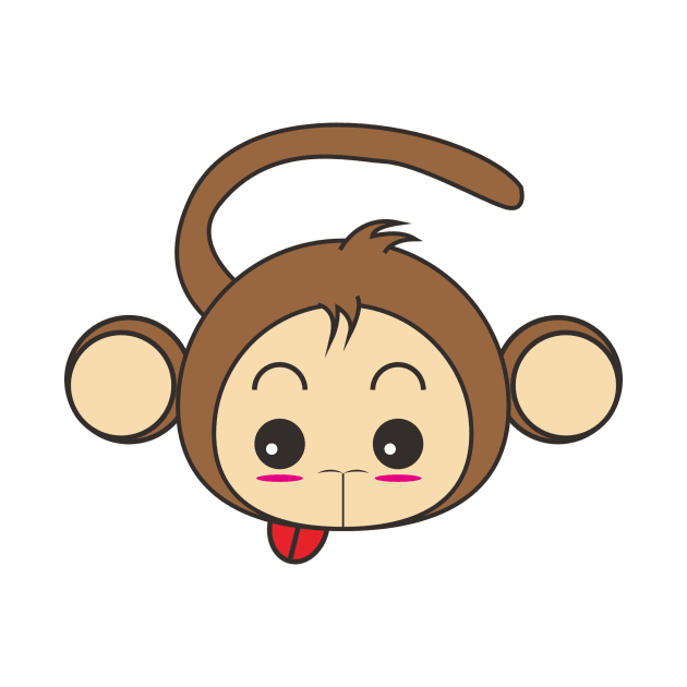 Cute Funny Monkey by XOZ