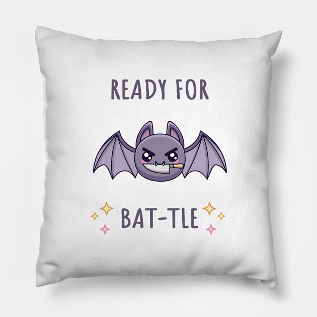 Halloween Motivational Bat Pillow by AnishaCreations