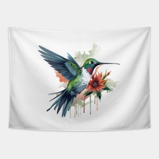 Watercolor Hummingbird Tapestry