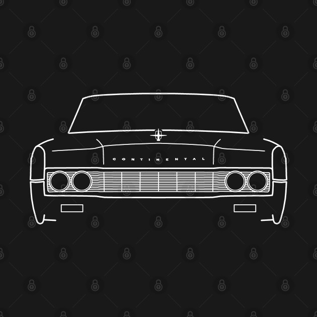 1967 vintage Lincoln Continental outline graphic (white) - Classic Car - T-Shirt