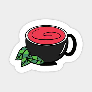 Raspberry Tea Magnet