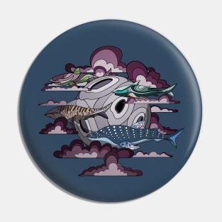 school of sharks in the sky Pin