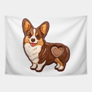 Valentine Pembroke Welsh Corgi Shaped Chocolate Tapestry