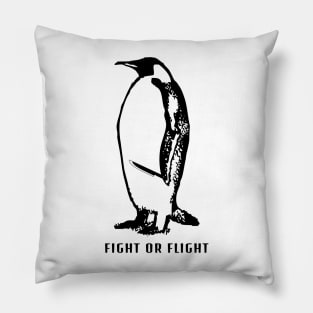 fight or flight Penguin Pillow