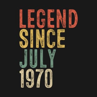 Legend Since July 1970 50th Birthday Gift 50 Year Old T-Shirt