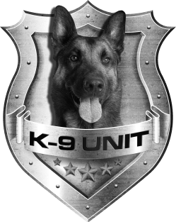 K-9 Unit  Badge -Police Dog Unit - Malinois Magnet