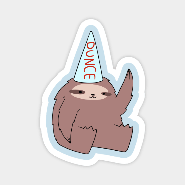 Dunce Sloth Magnet by saradaboru