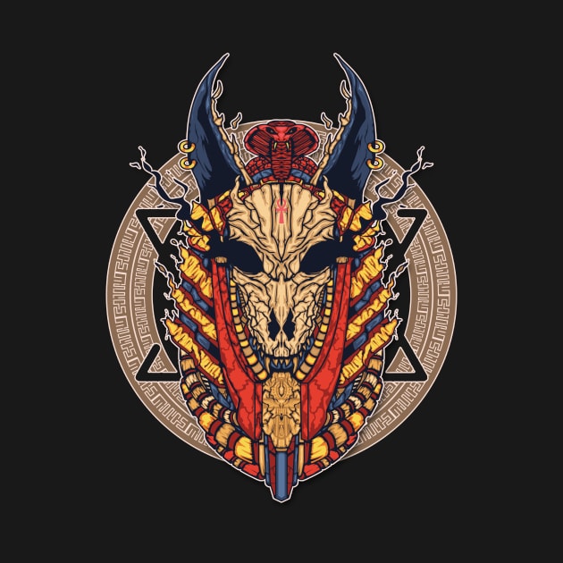 Anubis Head Skull by HappymanStudio