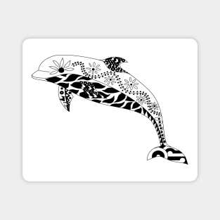 the cutest dolphin ever in ecopop pattern Magnet