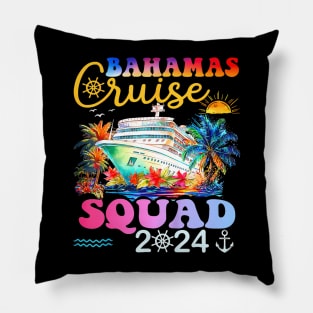 Family Cruise Squad Bahamas 2024 Summer Vacation Pillow