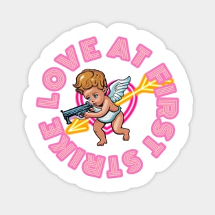 Love at First strike cupid Magnet